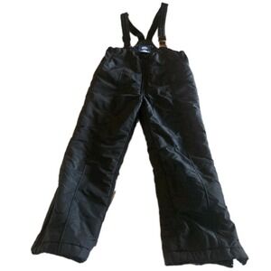 Ice Blue Winter Wear Snow Bibs Kids Insulated Ski Snow Pants Black M(8-10)